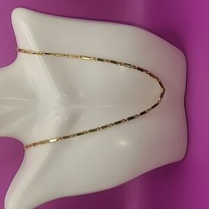 Napier long gold tone chain necklace